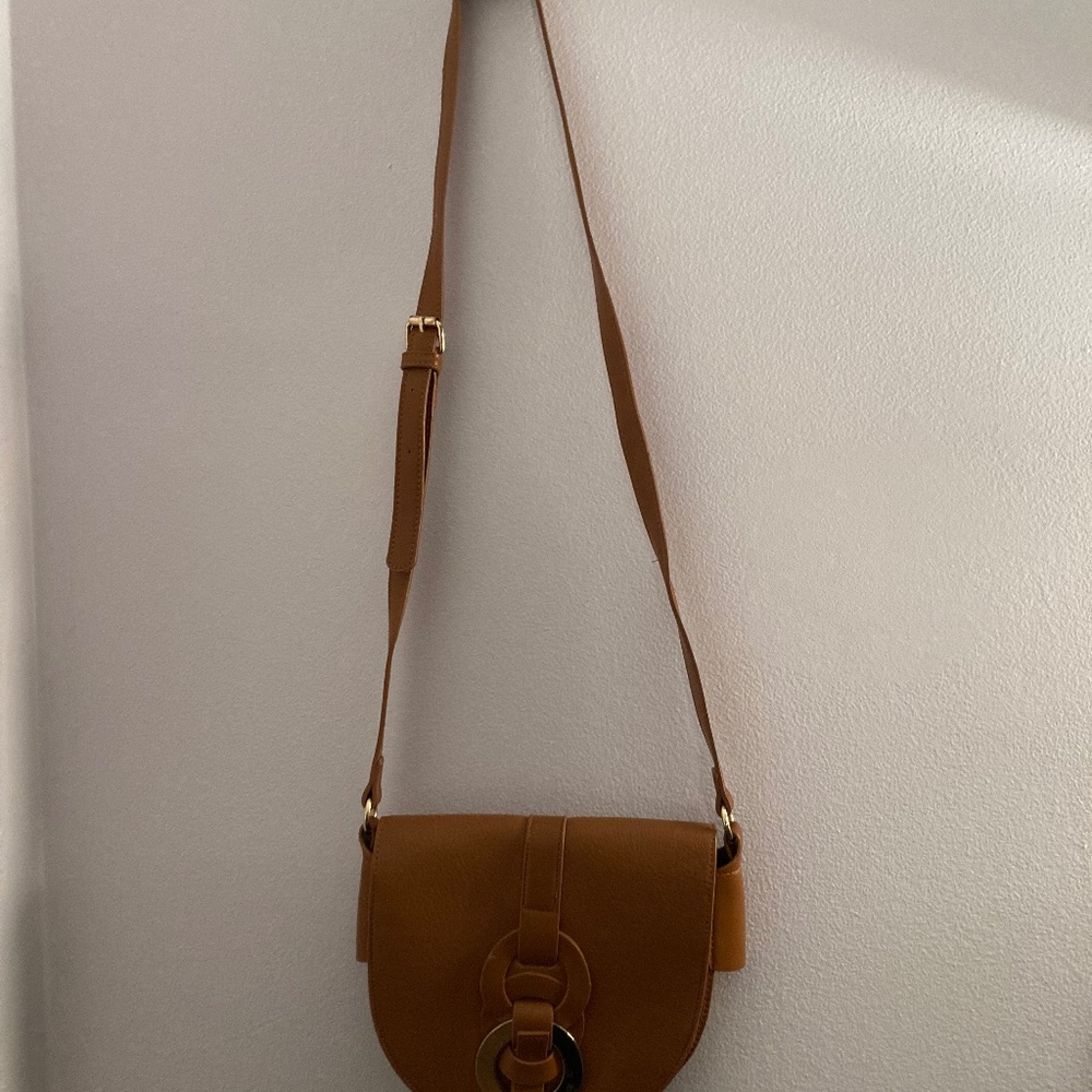 Crossbody Bag with Faux Buckle